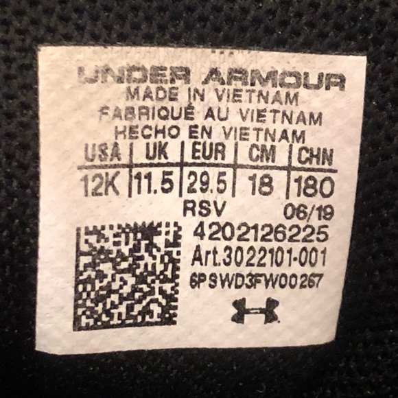 Under Armour Kids PS Assert 8 AC size 12K - Picture 7 of 9